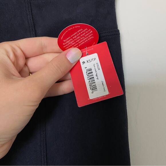 NWT Spanx Navy Faux Suede Leggings - Picture 5 of 8